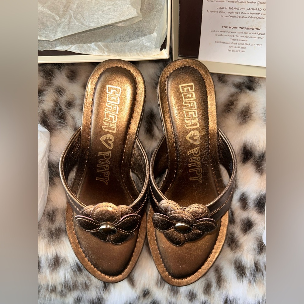 Coach Poppy Harley Metallic Bronze Wedge Y2k 2008  - NWT - - Picture 3 of 16